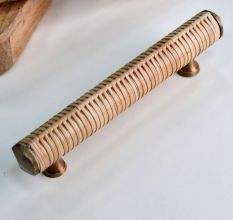 High-Quality Wooden Rattan Handle in Antique Finish